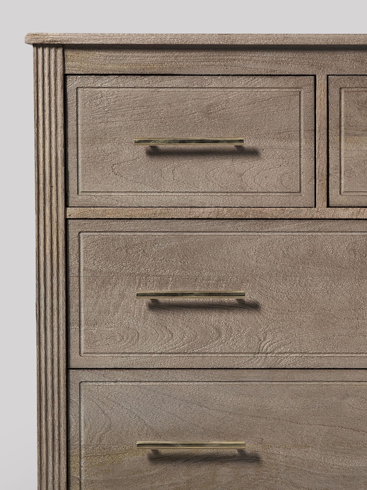 Swoon Grey Claudine Mango Wood 8 Drawer Chest Of Drawers - Image 6 of 6 Swoon Grey Claudine Mango Wood 8 Drawer Chest Of Drawers - Image 6 of 6