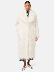Jigsaw White Teddy Maxi City Coat - Image 1 of 5
