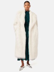 Jigsaw White Teddy Maxi City Coat - Image 2 of 5