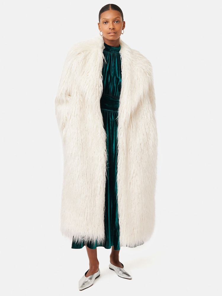 Jigsaw White Teddy Maxi City Coat - Image 2 of 5
