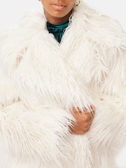 Jigsaw White Teddy Maxi City Coat - Image 3 of 5