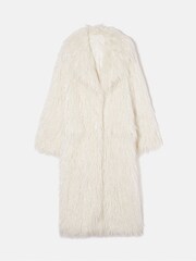 Jigsaw White Teddy Maxi City Coat - Image 4 of 5