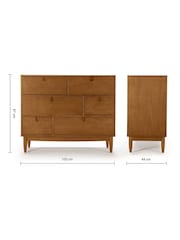 MADE.COM Dark Stain Oak Penn 6 Drawer Chest of Drawers - Image 4 of 4