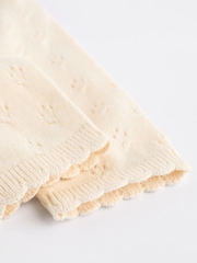 Cream - Pointelle dojenček 100% Cotton Knitted kratka jopa z enim gumbom pletena jopa (0mths-2yrs) - Slika 5 iz 7