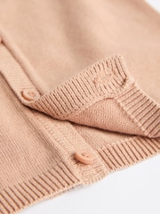 Rust Brown/Sage Green Baby 100% Cotton Knitted Cardigans 2 Pack (0mths-2yrs) - Image 7 of 7