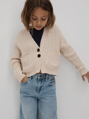 Reiss Ivory Anabelle Senior Relaxed Knitted Cardigan - Image 3 of 6