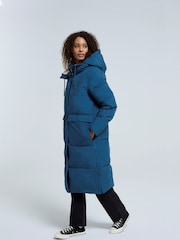 Animal Navy Blue Womens Dawlish Longline Coat - Image 3 of 9