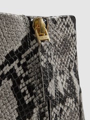 Reiss Snake Sienna Leather Heeled Western Boots - Image 6 of 6
