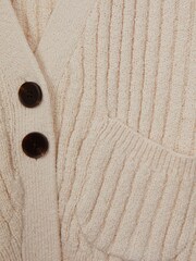 Reiss Ivory Anabelle Junior Relaxed Knitted Cardigan - Image 6 of 6