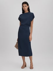 Обручное платье миди со сборками Reiss Tasha - Изображение 1 из 6