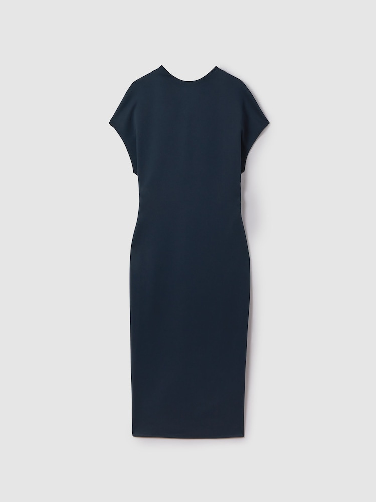 Обручное платье миди со сборками Reiss Tasha - Изображение 2 из 6