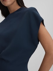 Обручное платье миди со сборками Reiss Tasha - Изображение 3 из 6
