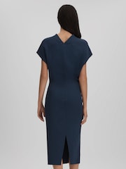 Обручное платье миди со сборками Reiss Tasha - Изображение 4 из 6