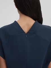 Обручное платье миди со сборками Reiss Tasha - Изображение 5 из 6