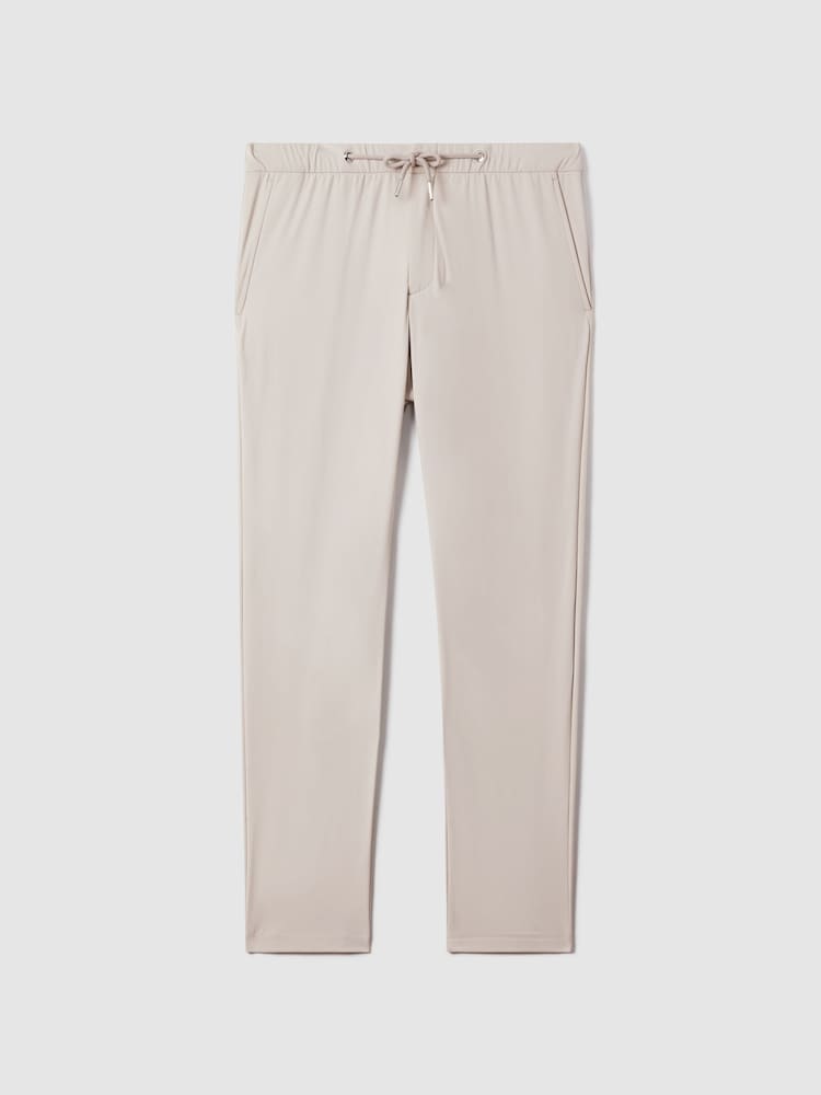 Reiss x McLaren F1 Team Stone McLaren F1 Slim Fit Technical Drawstring Trousers - Image 2 of 7 Reiss x McLaren F1 Team Stone McLaren F1 Slim Fit Technical Drawstring Trousers - Image 2 of 7