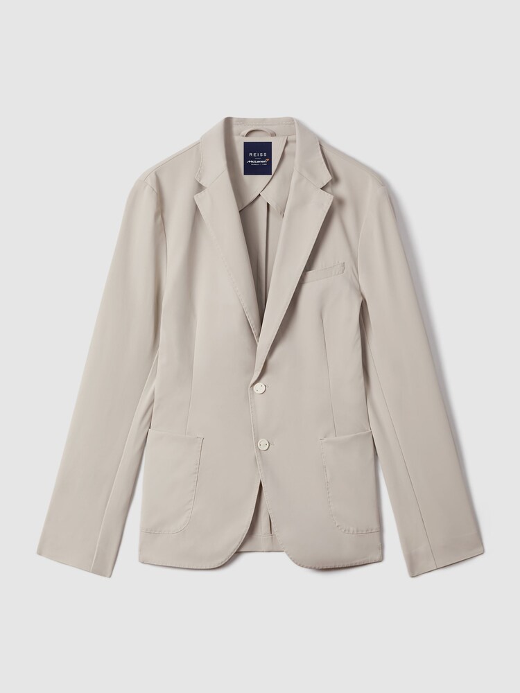 Reiss x McLaren F1 Team Stone McLaren F1 Slim Fit Technical Single Breasted Blazer - Image 2 of 7