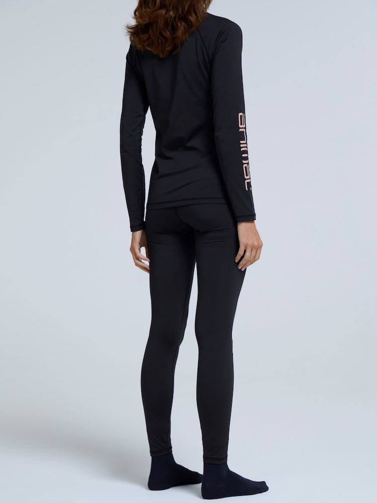 Animal Dark Black Womens Piste Thermal Leggings - Image 2 of 7