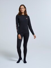 Animal Dark Black Womens Piste Thermal Leggings - Image 3 of 7