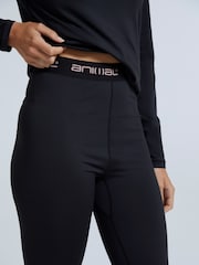 Animal Dark Black Womens Piste Thermal Leggings - Image 4 of 7