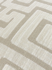 HÖEM Ecru 45 x 45cm Lauder Jacquard Polyester Filled Cushion - Image 5 of 6