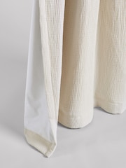 Natural 100% Cotton Crinkle Pencil Pleat Curtains - Image 4 of 4