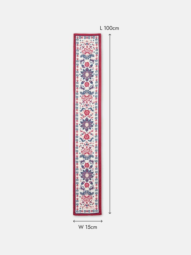 Joules Highgrove Multi Skinny Printed Scarf - Image 7 of 7