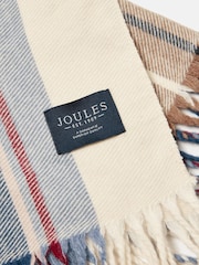 Joules Langtree Cream & Blue Scarf - Image 4 of 4