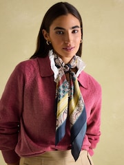 Joules Bloomfield Multi Square Silk Scarf - Image 1 of 6
