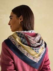 Joules Bloomfield Multi Square Silk Scarf - Image 2 of 6