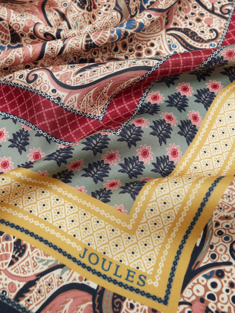 Joules Bloomfield Multi Square Silk Scarf - Image 6 of 6