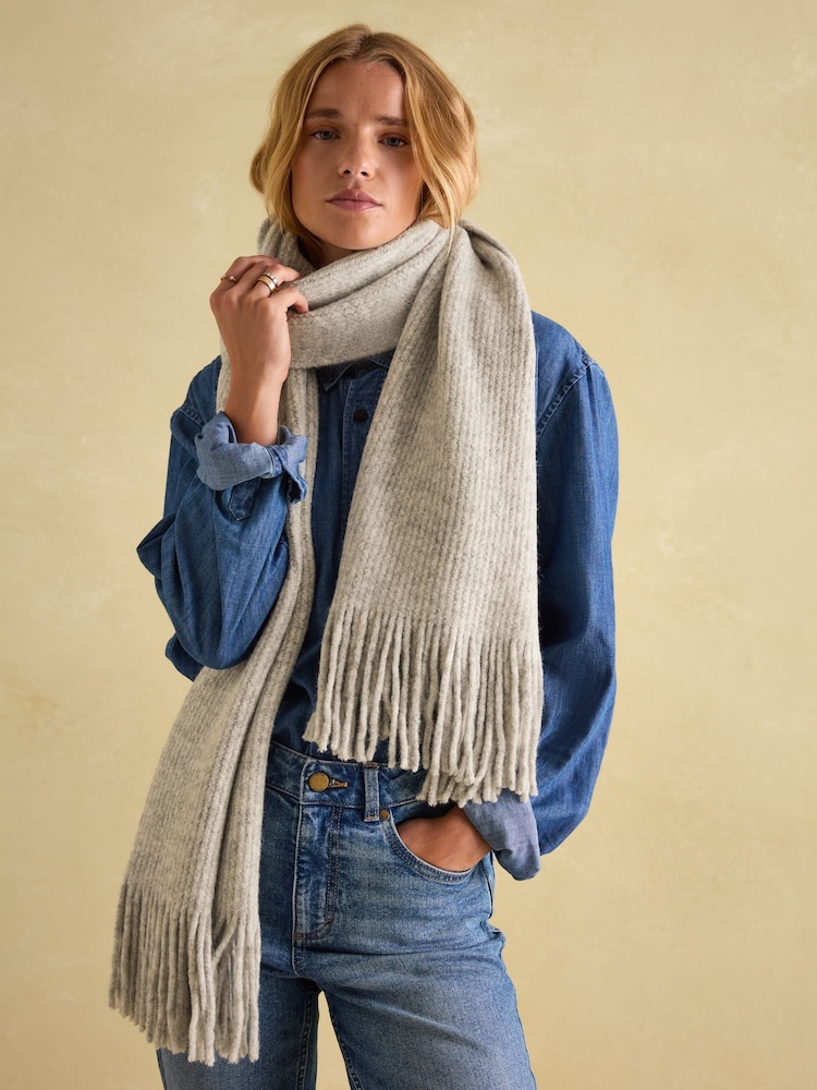Joules Caversham Grey Knitted Scarf - Image 1 of 4
