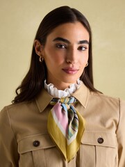 Joules Elsie Multi Printed Lightweight Square Scarf - Image 1 of 3