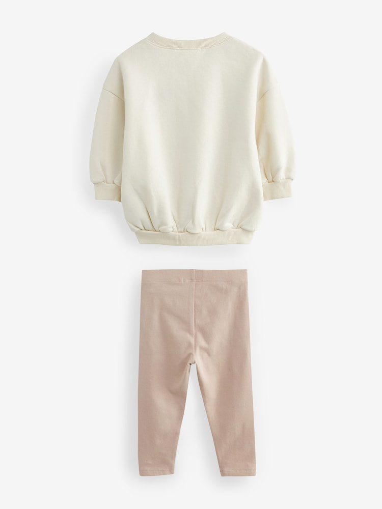 Creme/Hamish - Set mit Figurendesign mit Sweatshirt und Leggings (3 Monate bis 7 Jahre) - Bild 7 von 7