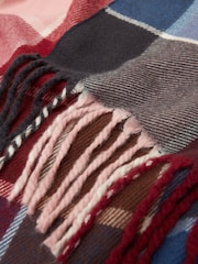 Joules Langtree Berry & Navy Scarf - Image 5 of 5