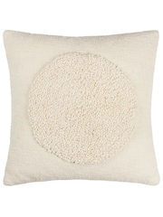 HÖEM Cream Almo Woven Feather Filled 100% Cotton Cushion - Image 2 of 6