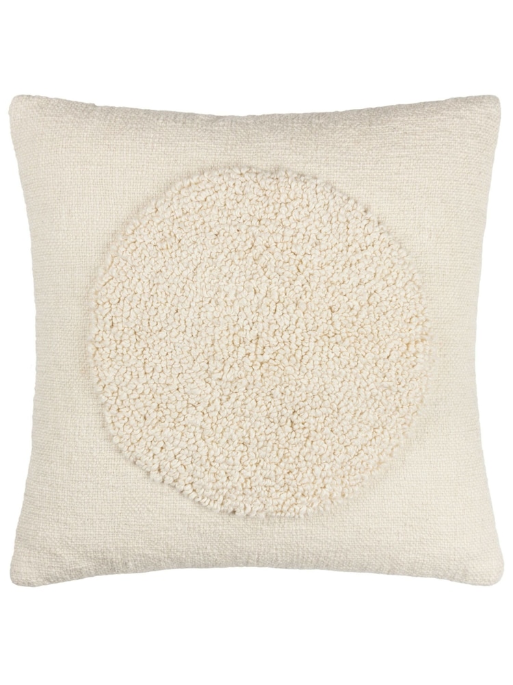 HÖEM Cream Almo Woven Feather Filled 100% Cotton Cushion - Image 2 of 6
