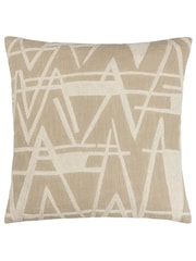 HÖEM Natural Vannes Embroidered Polyester Filled 100% Cotton Cushion - Image 3 of 7