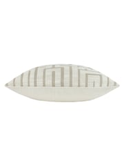 HÖEM Ecru 45 x 45cm Lauder Jacquard Feather Filled Cushion - Image 4 of 6