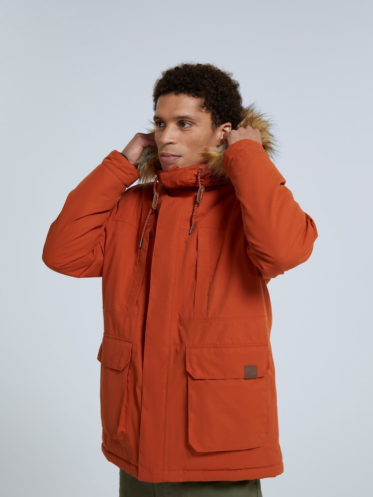 Animal Mens Orange Whitsand Sherpa Zip Jacket - Image 1 of 8