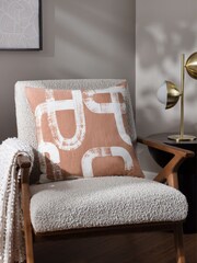 HÖEM Pink Tuba Abstract Polyester Filled 100% Cotton Cushion - Image 1 of 6