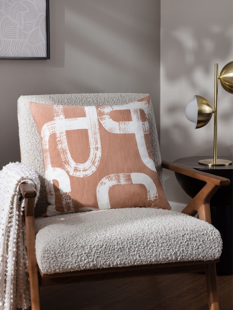 HÖEM Pink Tuba Abstract Polyester Filled 100% Cotton Cushion - Image 1 of 6