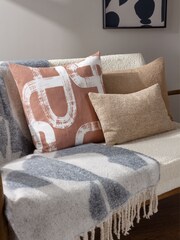 HÖEM Pink Tuba Abstract Polyester Filled 100% Cotton Cushion - Image 2 of 6