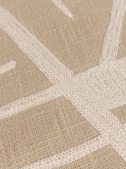 HÖEM Natural Vannes Embroidered Feather Filled 100% Cotton Cushion - Image 6 of 7