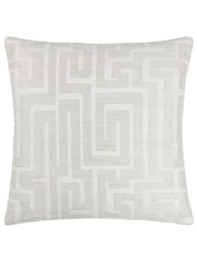 HÖEM White 45 x 45cm Lauder Jacquard Polyester Filled Cushion - Image 2 of 6