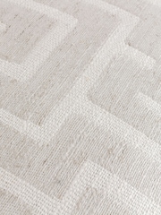 HÖEM White 45 x 45cm Lauder Jacquard Polyester Filled Cushion - Image 5 of 6