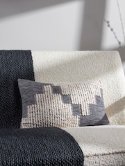 HÖEM Blue Himal Woven Knot Polyester Filled 100% Cotton Cushion - Image 1 of 7
