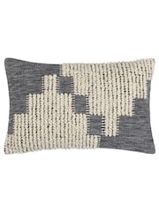 HÖEM Blue Himal Woven Knot Polyester Filled 100% Cotton Cushion - Image 3 of 7