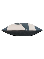 HÖEM Blue Meta Square Abstract Feather Filled 100% Cotton Cushion - Image 5 of 6