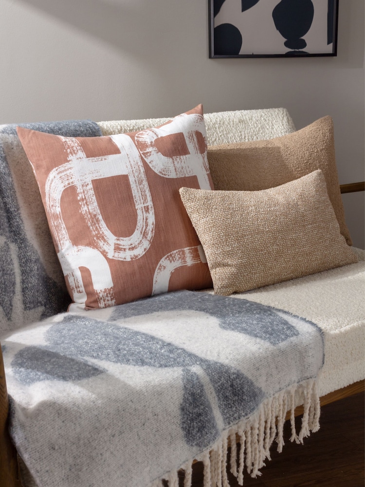 HÖEM Pink Tuba Abstract Feather Filled 100% Cotton Cushion - Image 2 of 6