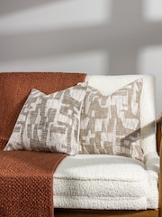 HÖEM Natural Ola Jacquard Polyester Filled 100% Cotton Cushion - Image 2 of 7
